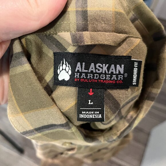 AKHG Alaskan Hardgear Duluth Trading Co. Men's wool blend shirt Large L EUC - Picture 5 of 6